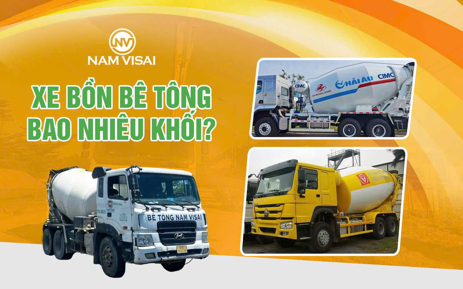 Xe bồn bê tông bao nhiêu khối?