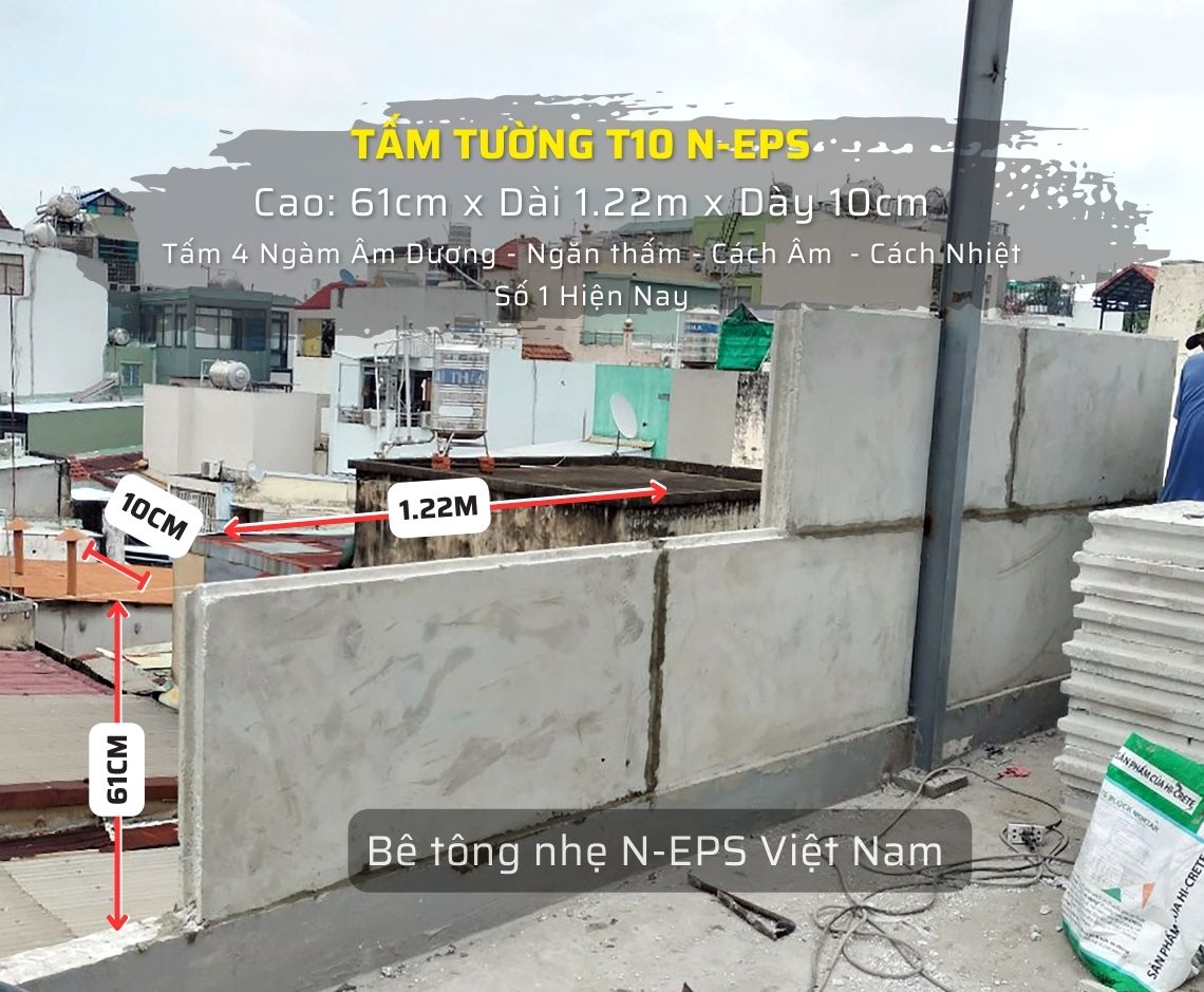 Tường nhà sử dụng bê tông EPS cách nhiệt tốt