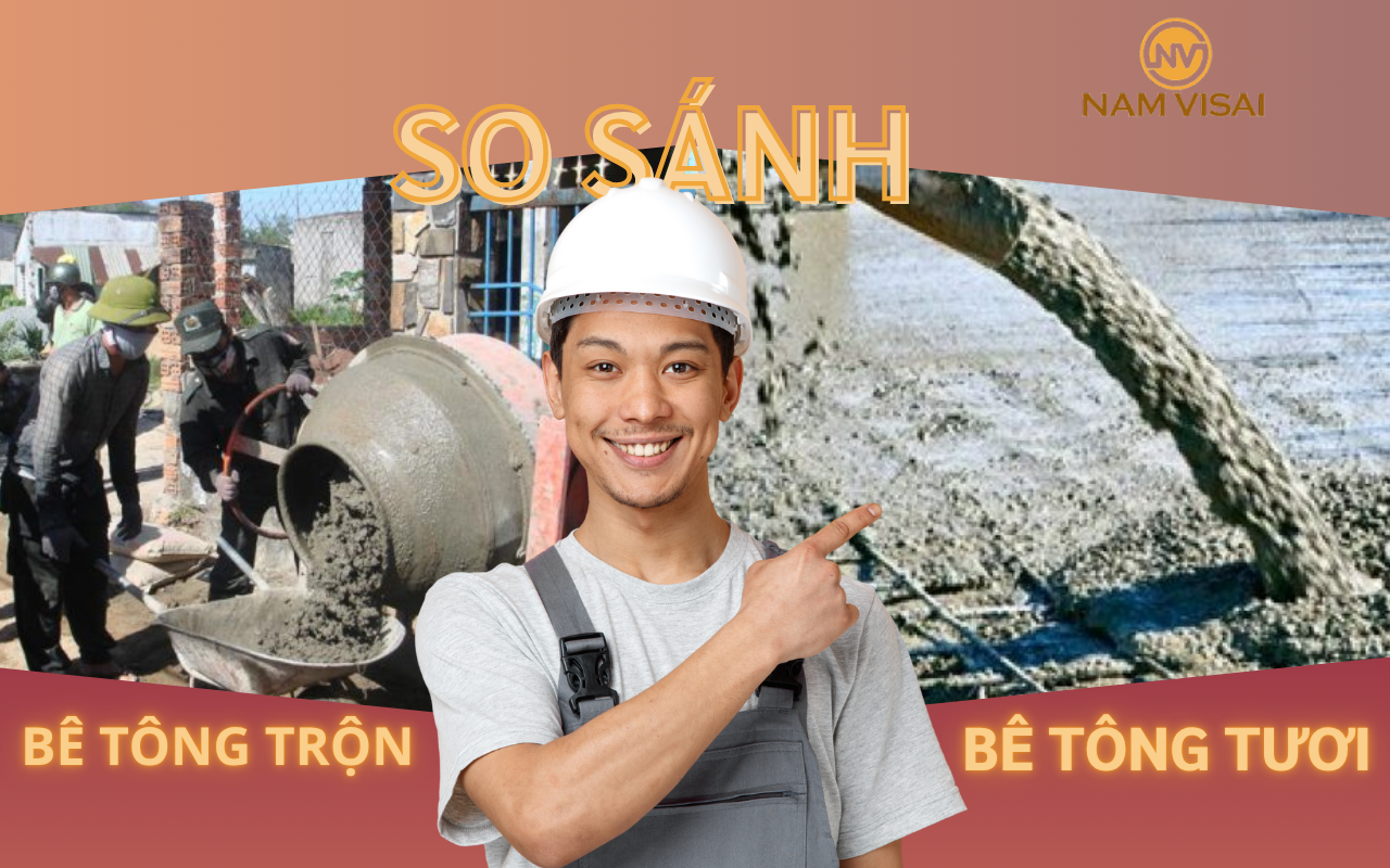 So sánh bê tông tươi với bê tông trộn thủ công