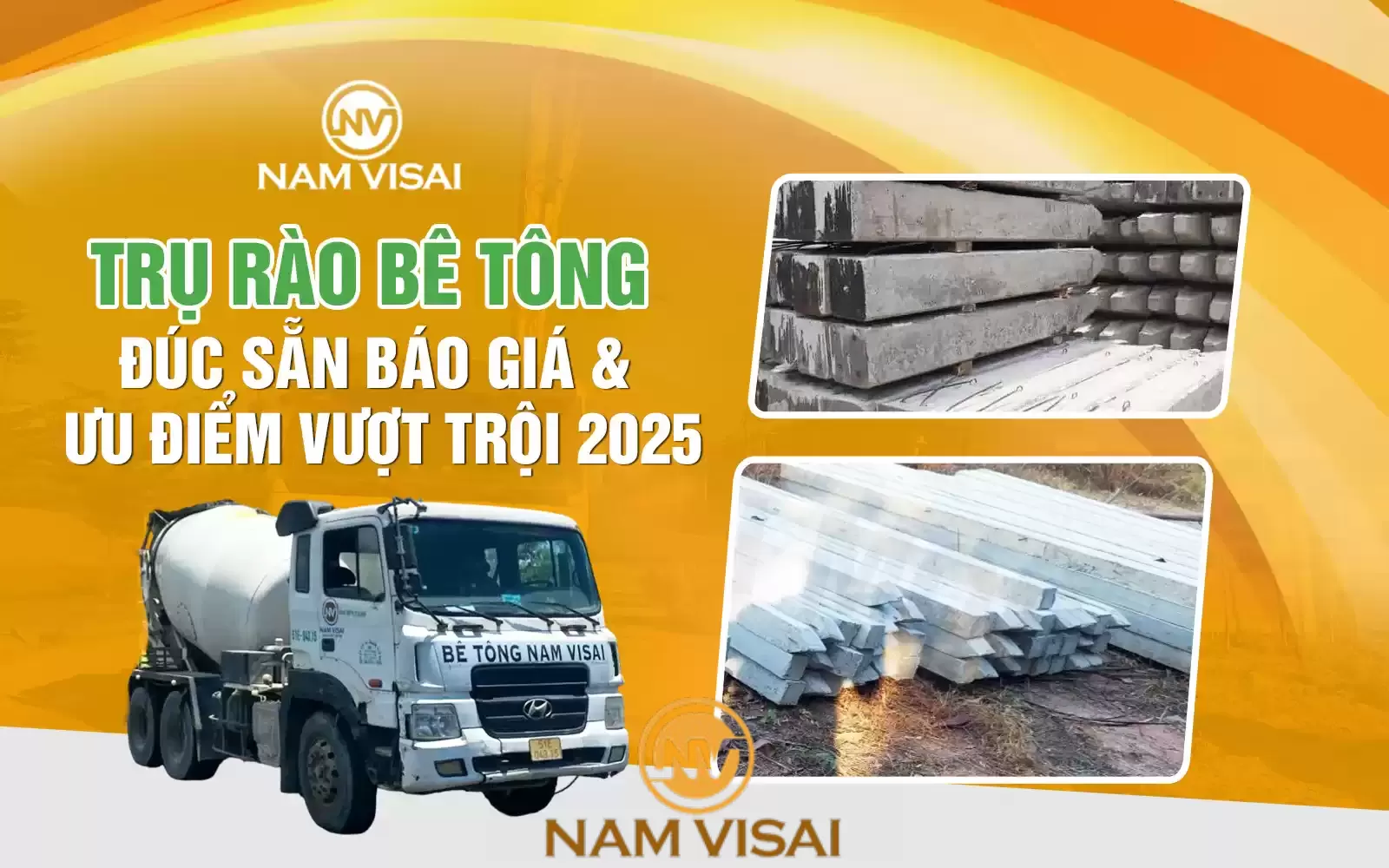 Các Loại Trụ Hàng Rào Bê Tông Phổ Biến