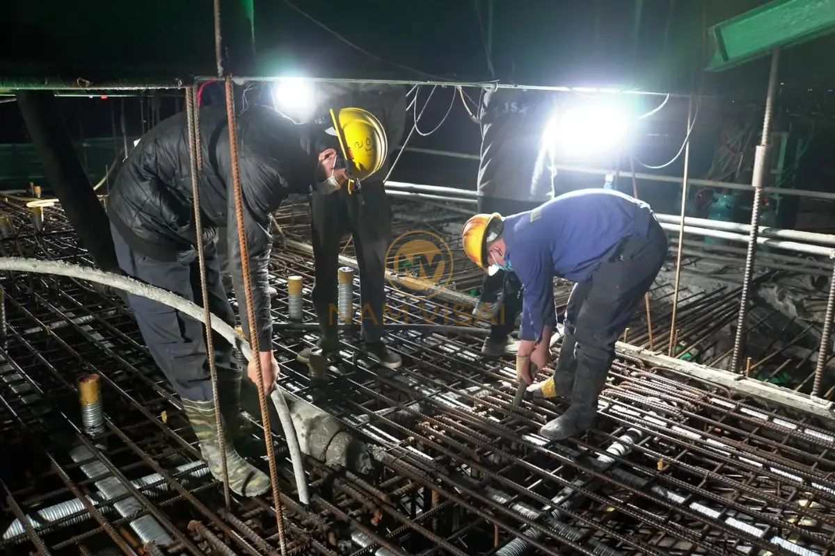 Ưu điểm khi đổ bê tông ban đêm