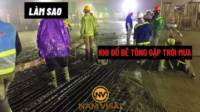 . Có nên đổ bê tông khi trời đang mưa?