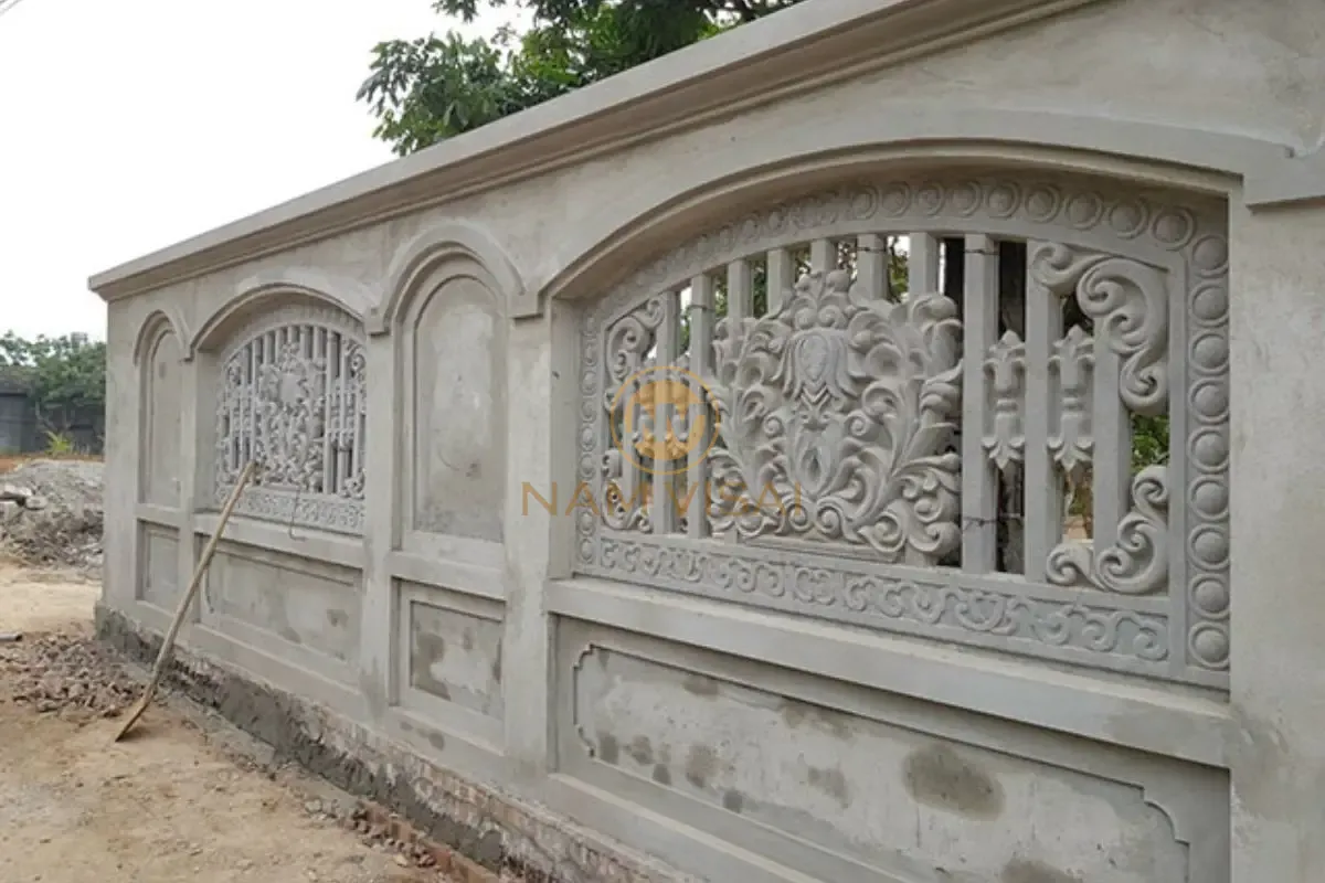 Hàng rào bê tông đúc sẵn hoa văn cổ điển