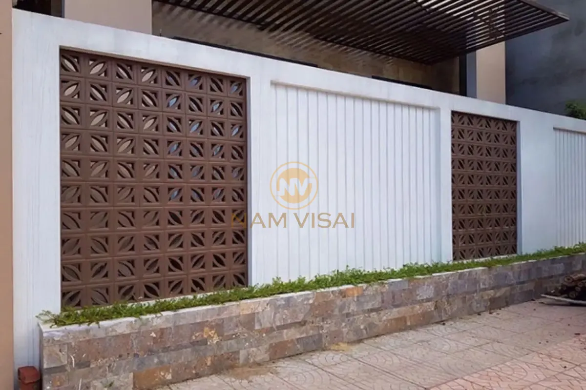 Tấm bê tông đúc sẵn họa tiết lá