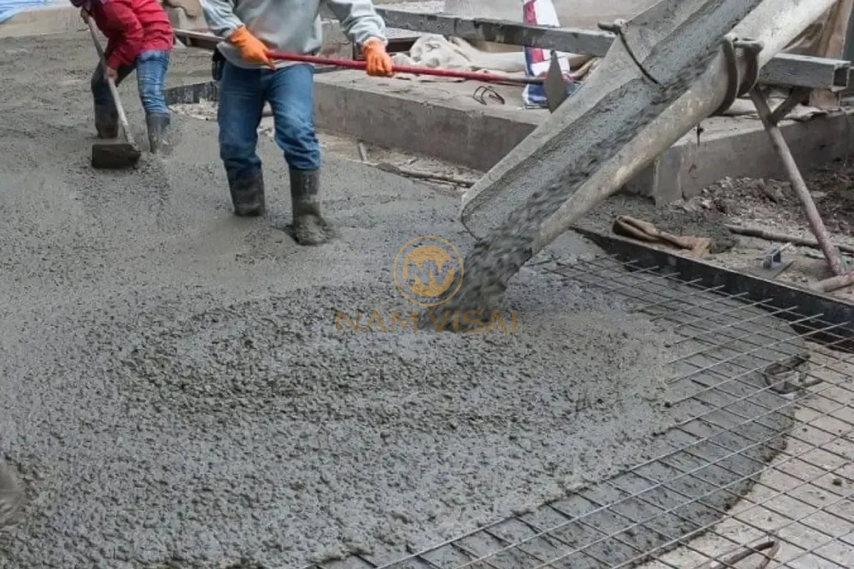 Kỹ thuật đổ bê tông tươi khi thi công móng trên nền đất yếu