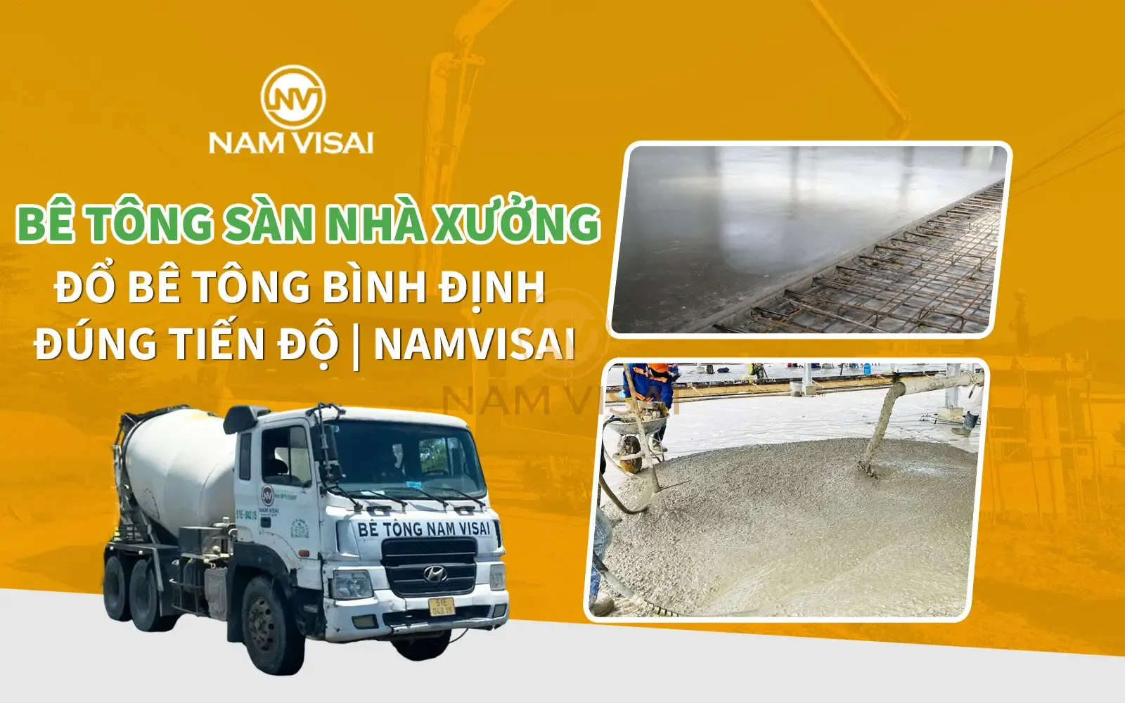 Đổ Bê Tông Sàn Nhà Xưởng Bình Định Đúng Tiến Độ | Namvisai