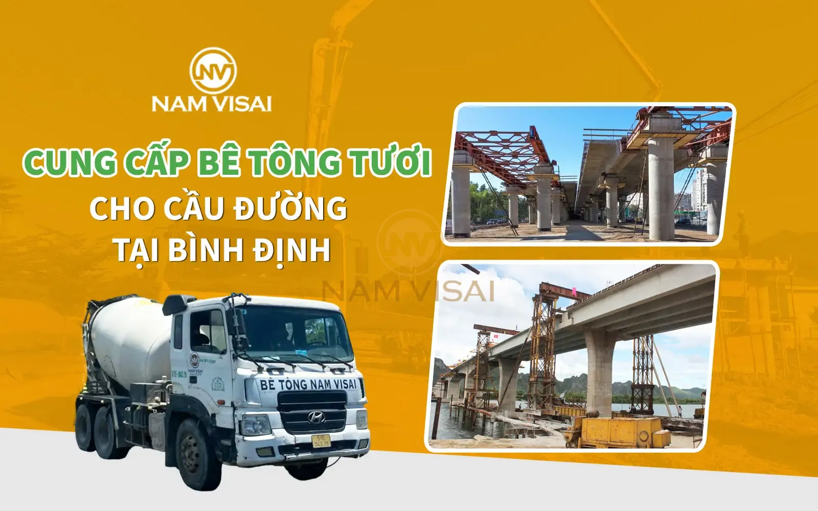 Cung Cấp Bê Tông Tươi Cho Cầu Đường Tại Bình Định