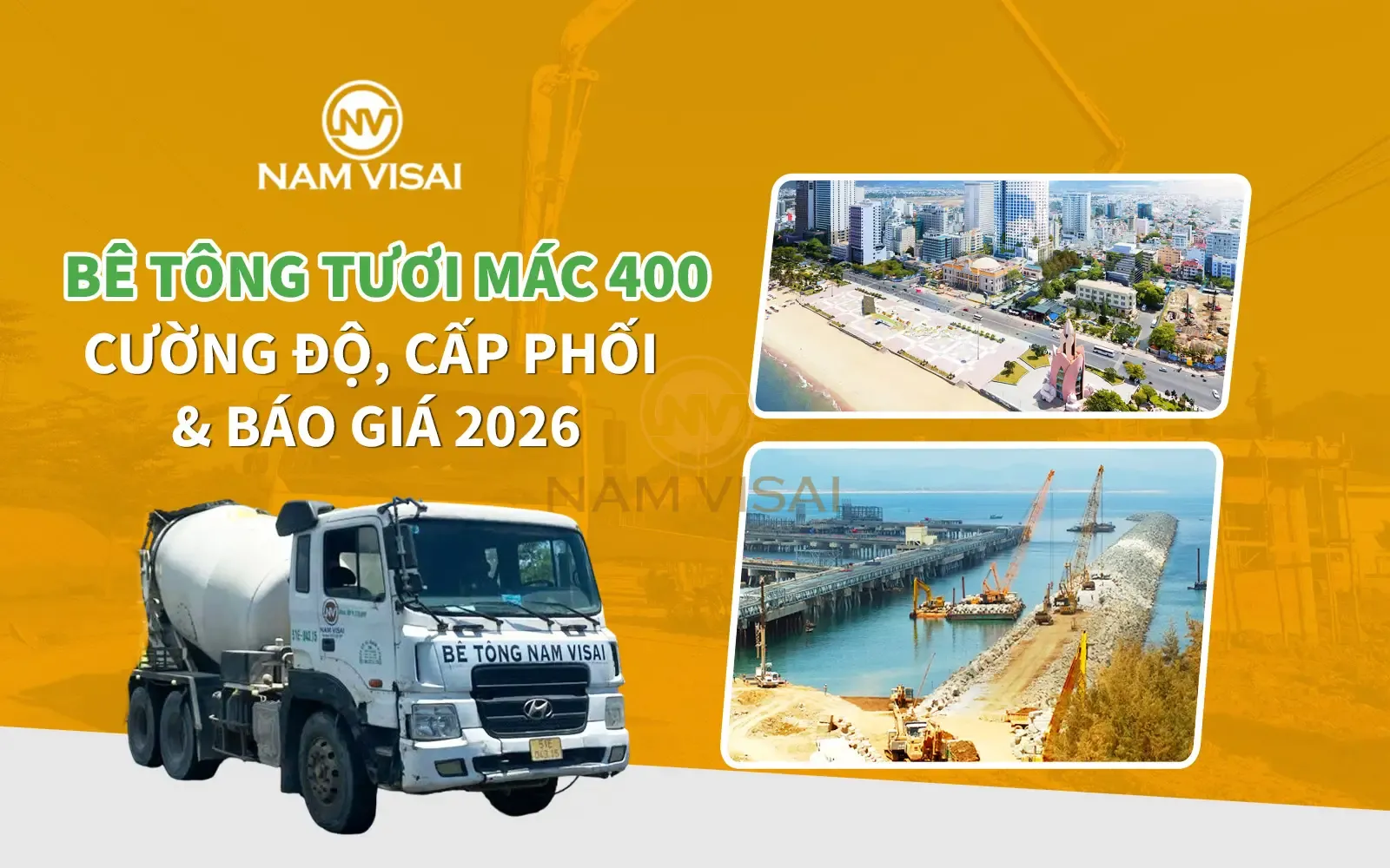 Bê Tông Tươi Mác 400: Cường Độ, Cấp Phối & Báo Giá 2026