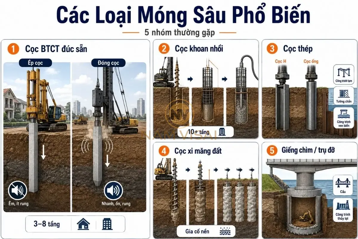 5 loại móng sâu phổ biến