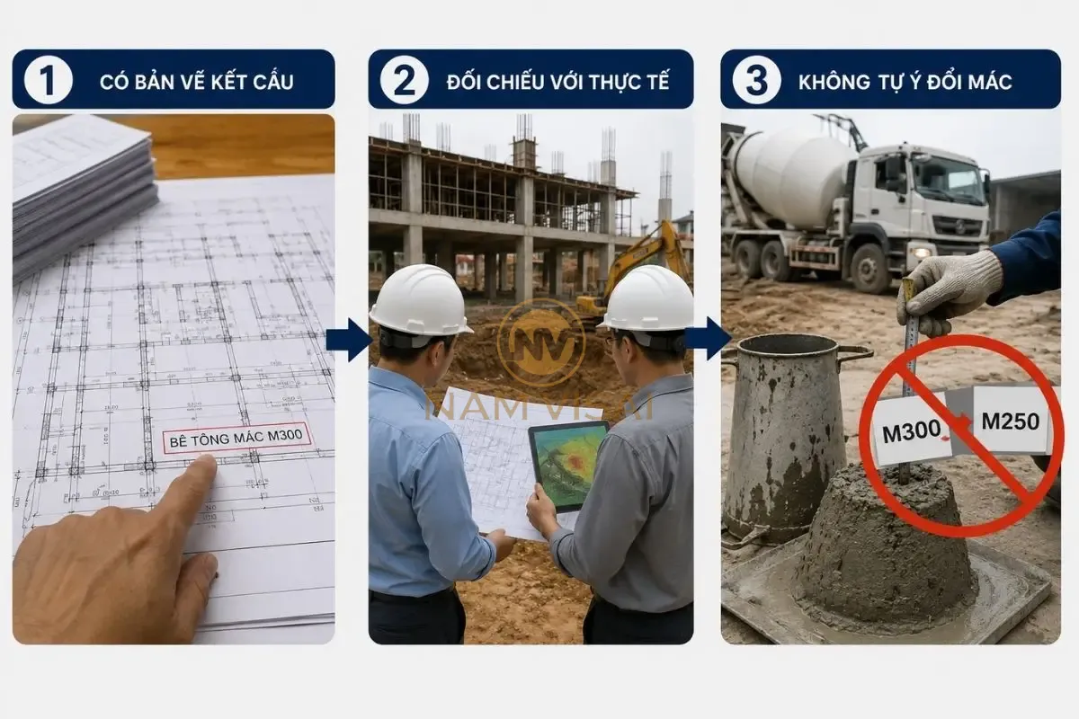 Quy trình chọn mác bê tông chuẩn