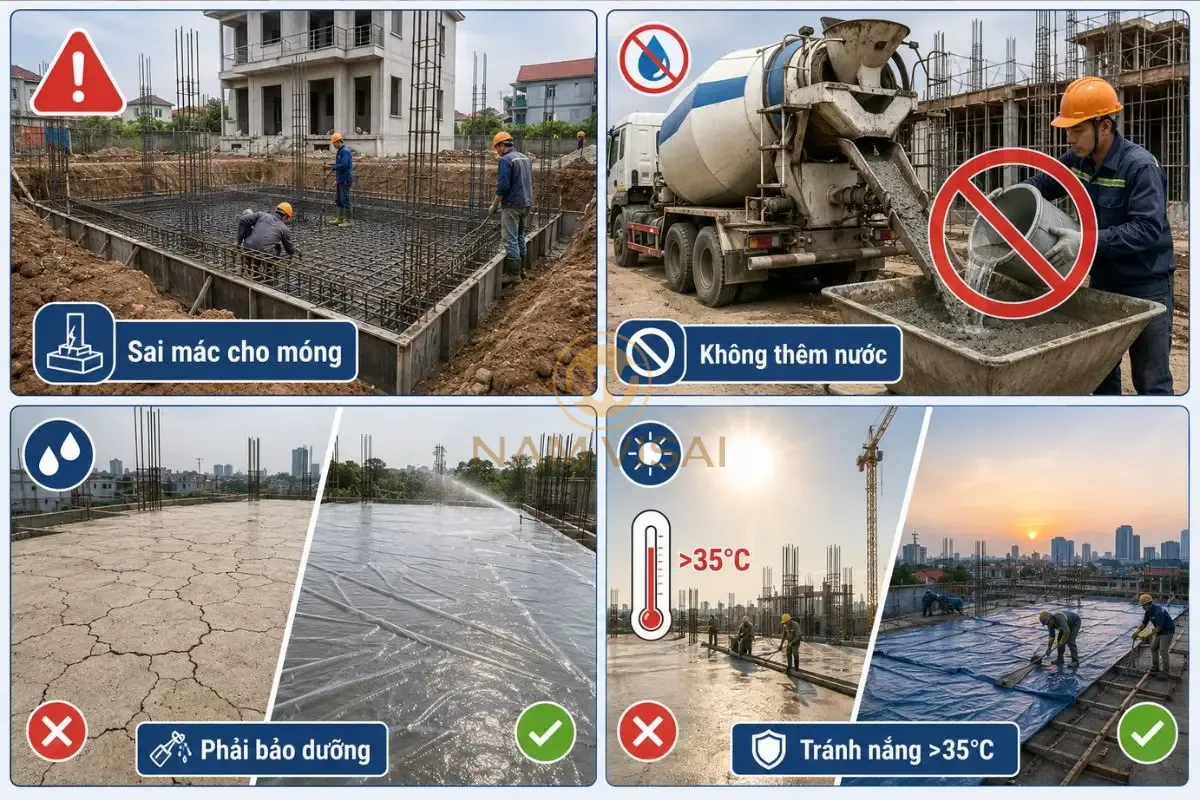 Những Sai Lầm Phổ Biến Khi Dùng Bê Tông M150