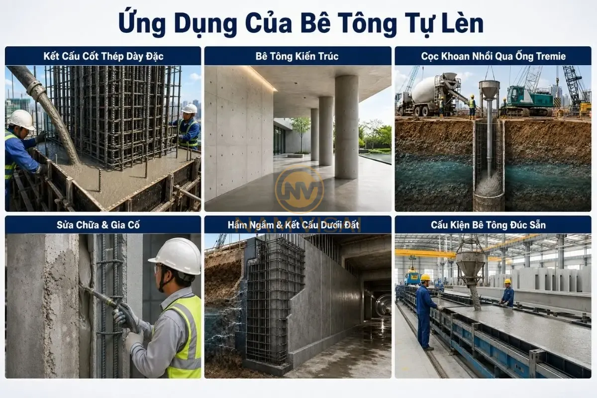 Ứng Dụng Của Bê Tông Tự Lèn