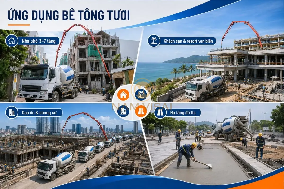 Ứng dụng bê tông thương phẩm Tuy Hòa 