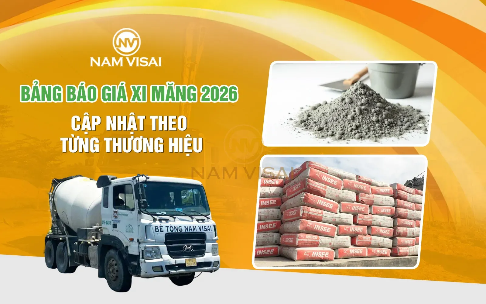 Bảng Báo Giá Xi Măng 2026 – Cập Nhật Theo Từng Thương Hiệu