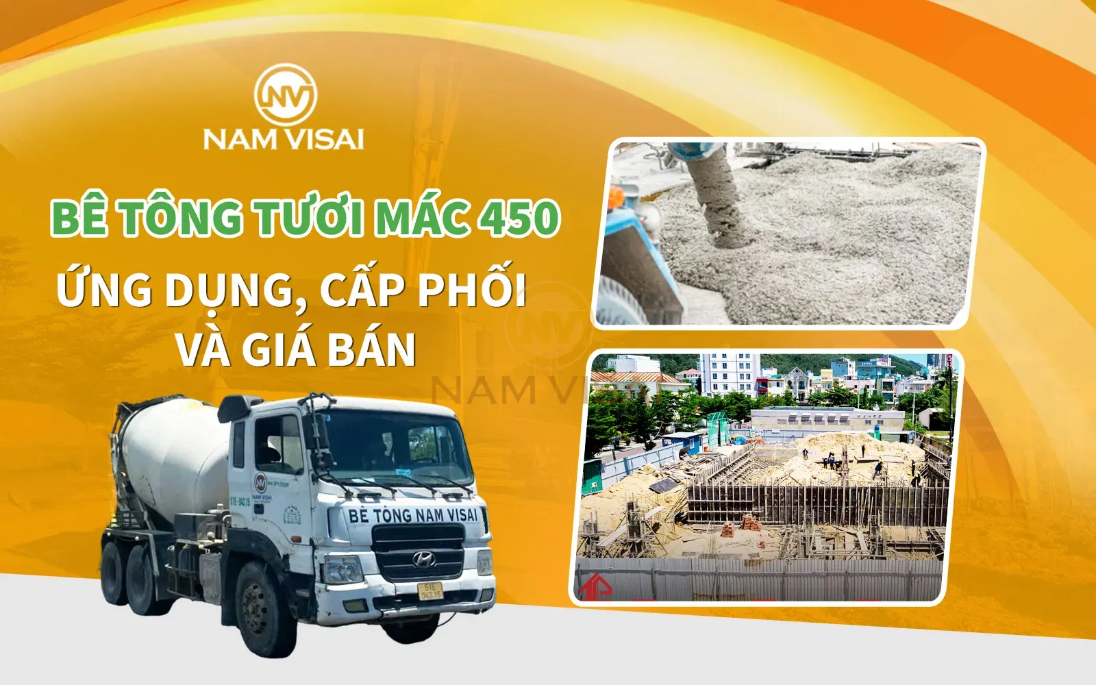 Bê Tông Tươi Mác 450: Ứng Dụng, Cấp Phối Và Giá Bán