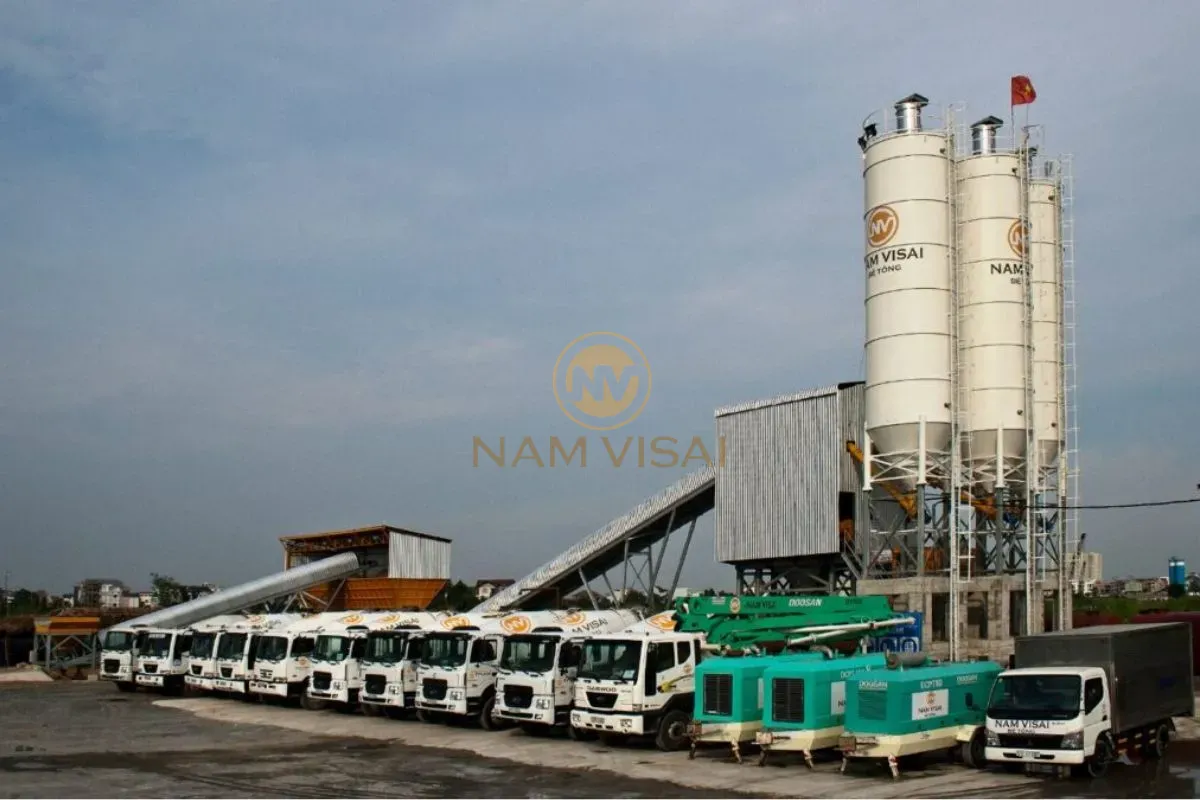 Trạm trộn bê tông tươi thương phẩm Namvisai tại Bình Định