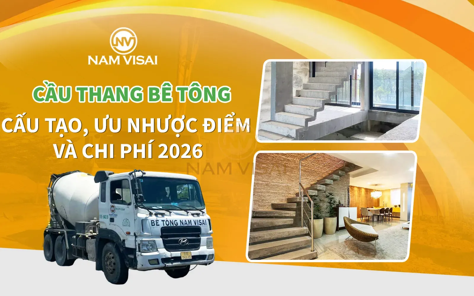 Cầu Thang Bê Tông: Cấu Tạo, Ưu Nhược Điểm Và Chi Phí 2026