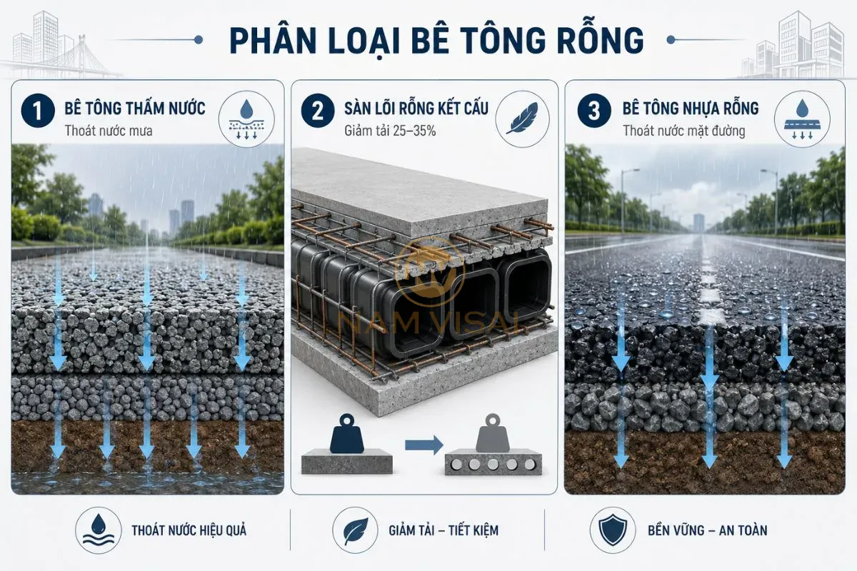 Phân Loại Bê Tông Rỗng