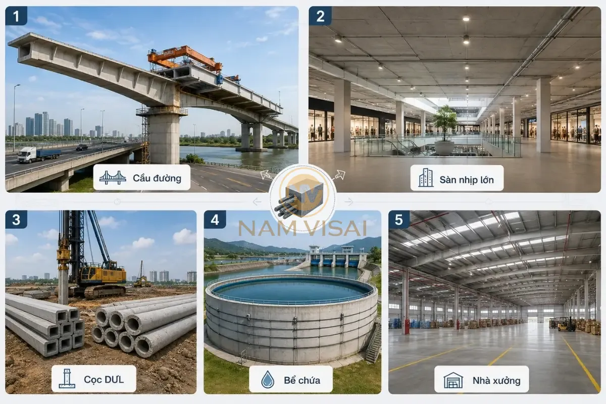 Ứng Dụng Thực Tế Của Bê Tông Dự Ứng Lực