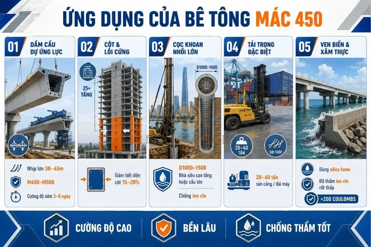Ứng Dụng Của Bê Tông Mác 450
